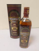 Bushmills 16 years old single malt Irish whiskey, 40% vol, 700ml, boxed.