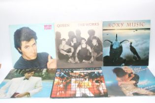 Collection of records to include Bryan Ferry, Queen, Rod Stewart, Kate Bush, The Police, etc (18)