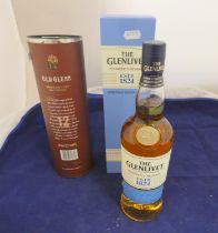 The Glenlivet Founder's reserve single malt scotch whisky, 40% vol, 70cl, boxed, with Old Glenn 12