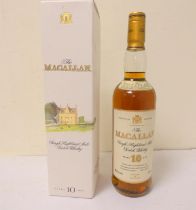 The MaCallan 10 years old single highland malt scotch whisky circa 1990s, 40% vol, 70cl, boxed,