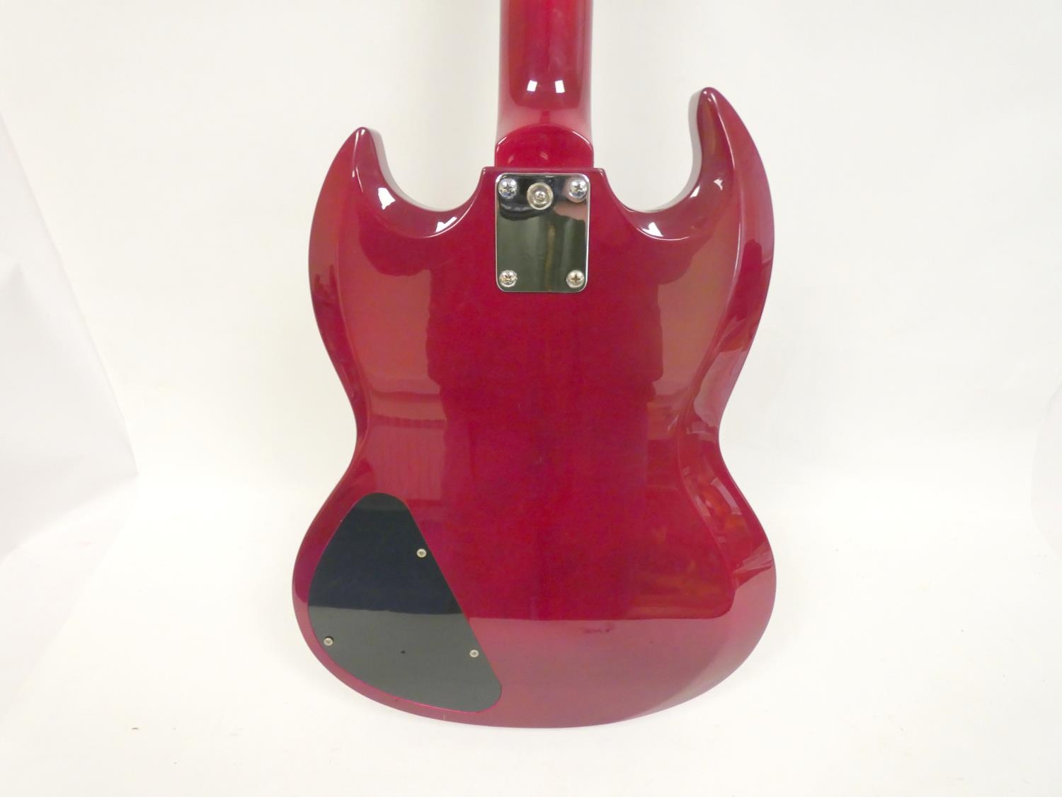 Encore six string electric guitar in maroon colour, 100cm in length. - Image 4 of 7