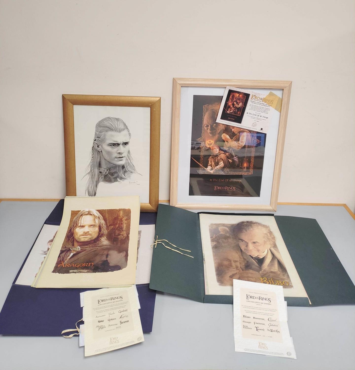 Lord of the Rings. Artwork to include two limited edition Art Portfolios by Cards Inc, a limited