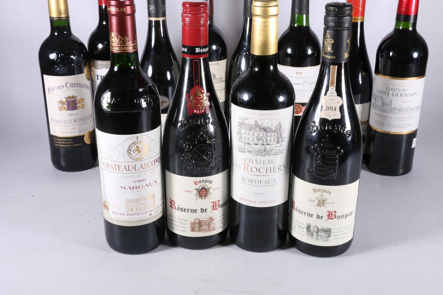 Twelve bottles of red wine to include Trivento Malbec 2019 75cl 13.5% abv. Bonpas Reserve de - Image 2 of 3