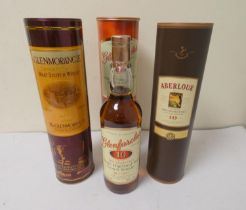 Glenfarclas ten years old single highland malt scotch whisky, 40% vol, 700ml, with Glenmorangie
