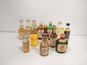 Collection of vintage single malt and blended whisky miniatures, to include Suntory