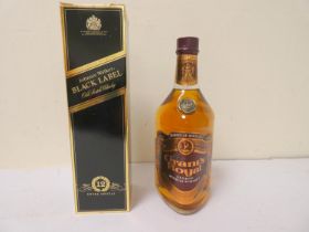 Grant's Royal 12 years old finest scotch whisky, 40% vol, 75cl, with Johnnie Walker black label 12