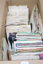 Large collection of mixed mainly picture sleeve singles to include 60's 70's and the 80's in three