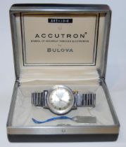 Gent's stainless steel Bulova Accutron watch, no. 1-237521, with box and papers, 1964.