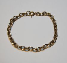 9ct gold bracelet of cable pattern, 13g.