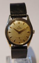Cyma Navystar magnetic gent's wristwatch, c. mid-century, in stainless steel case with silvered