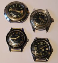 Interpol De Luxe 21 jewels antimagnetic diver's-style watch, c. 1960s/70s, in oval shaped