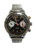 Oriosa Swiss 17 jewels chronograph manual wind diver's watch, c. 1960s, in stainless steel case with
