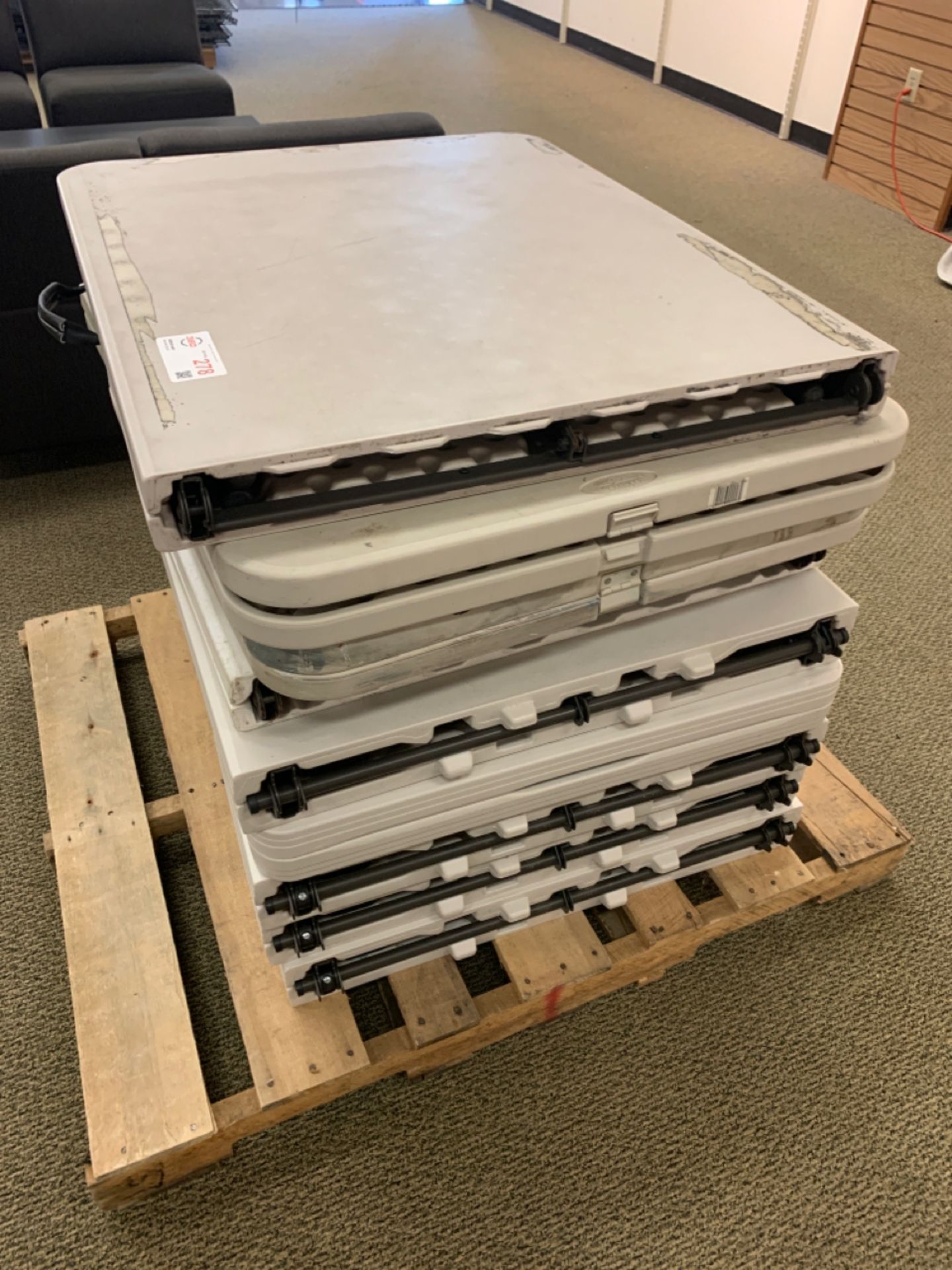 Lot of (9) Folding tables - Image 2 of 2