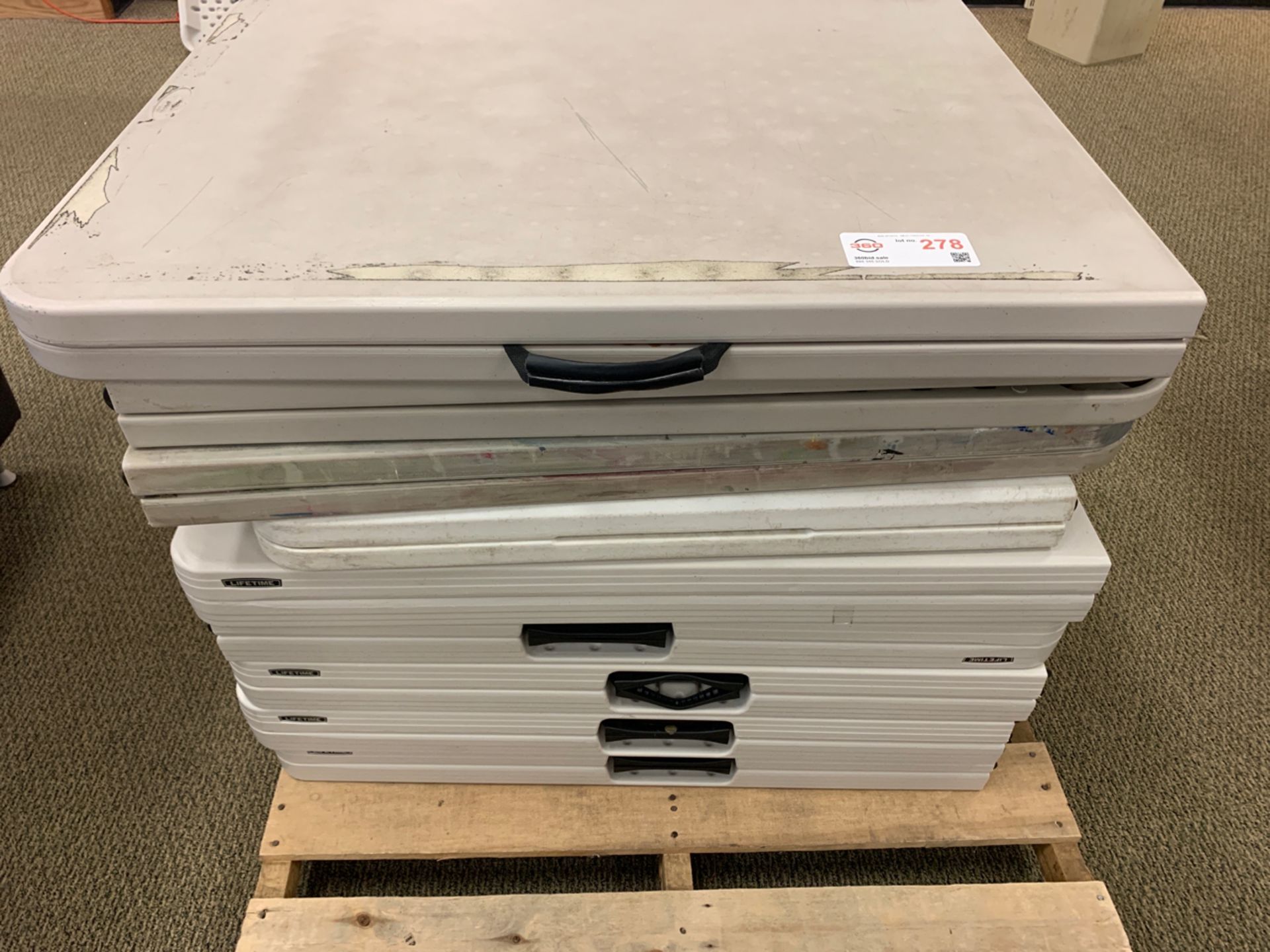 Lot of (9) Folding tables