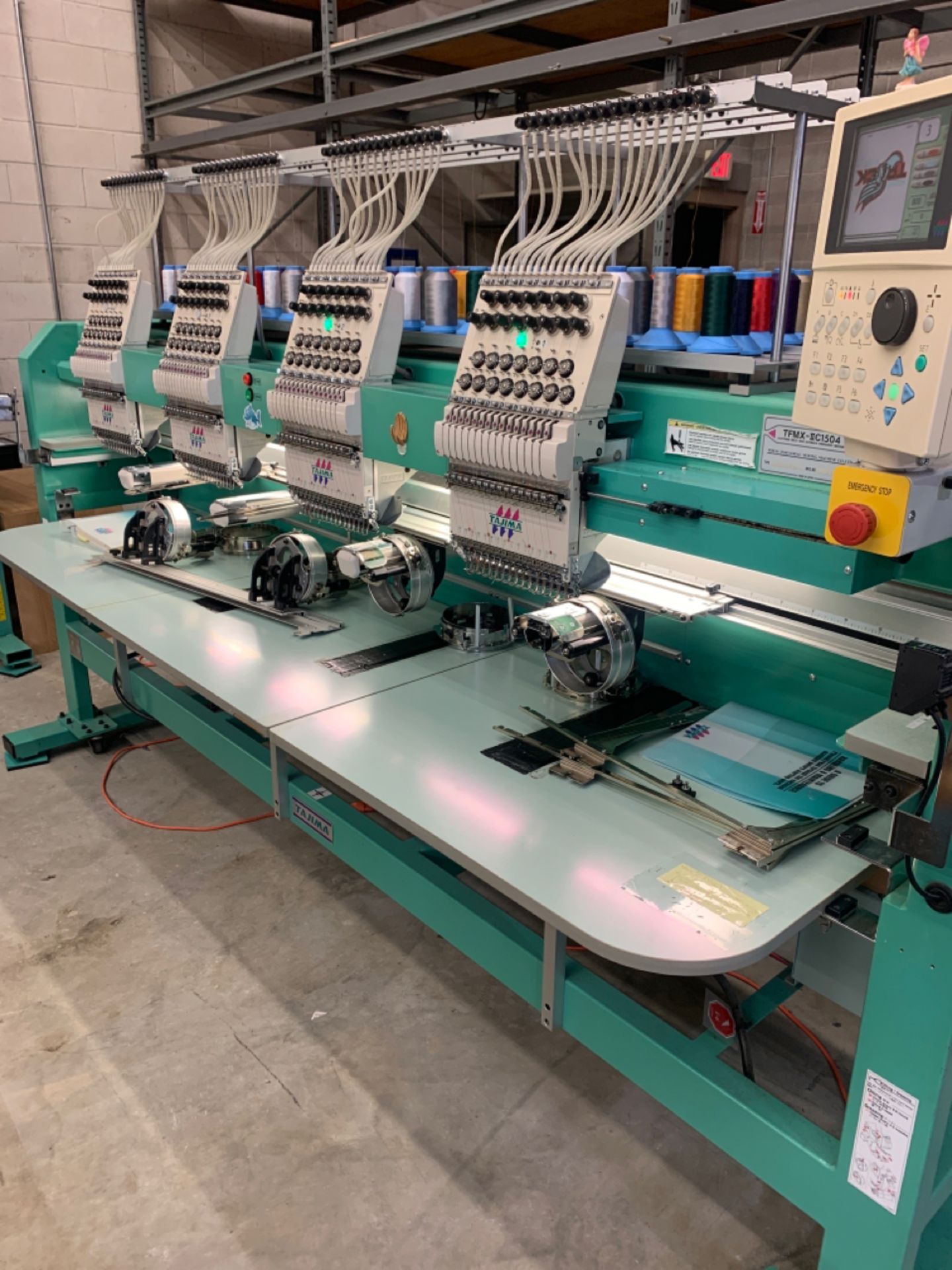 Tajima 4-Head Embroidery Machine TFMX-IIC1504 - Image 12 of 12