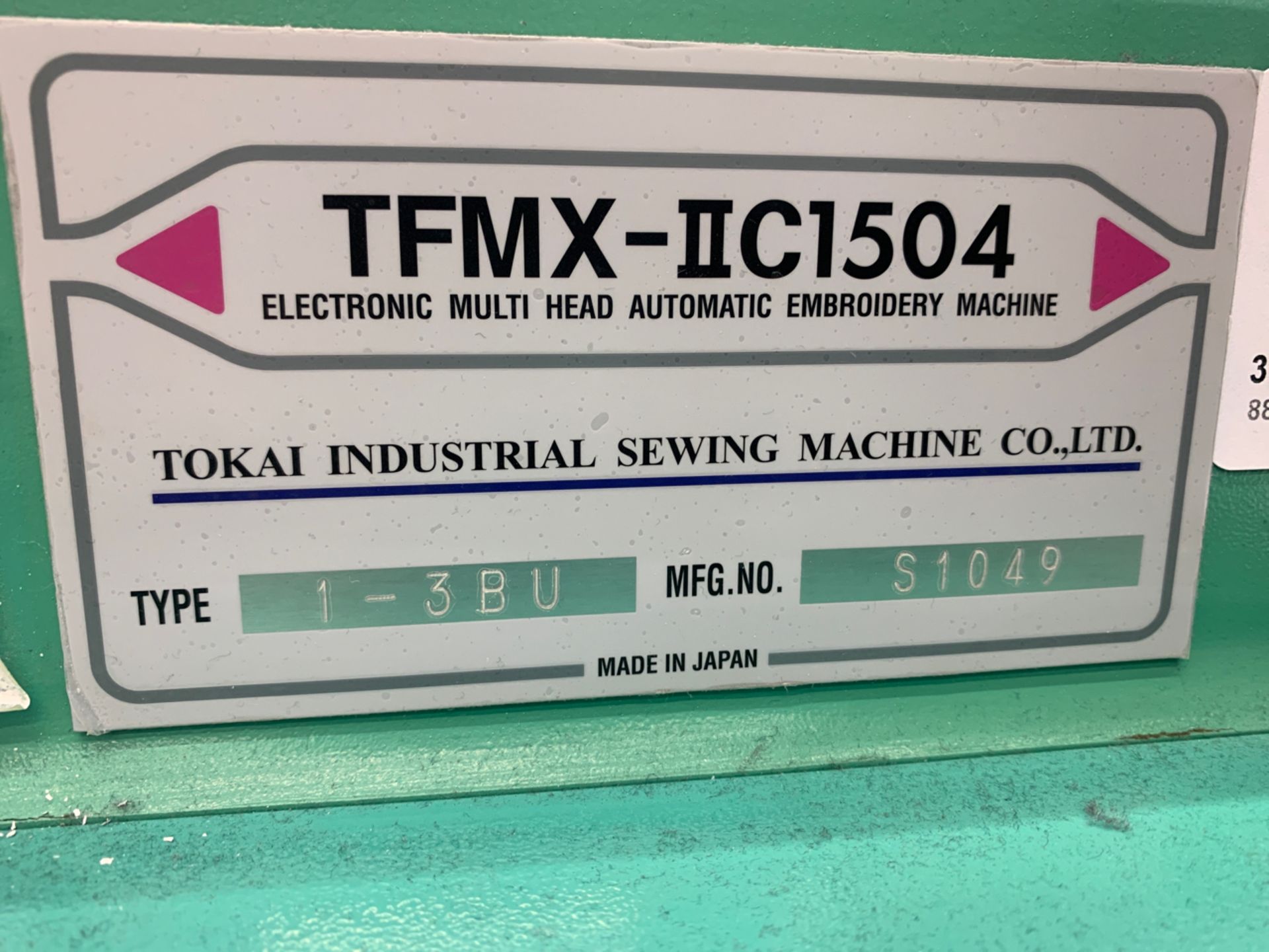 Tajima 4-Head Embroidery Machine TFMX-IIC1504 - Image 6 of 12