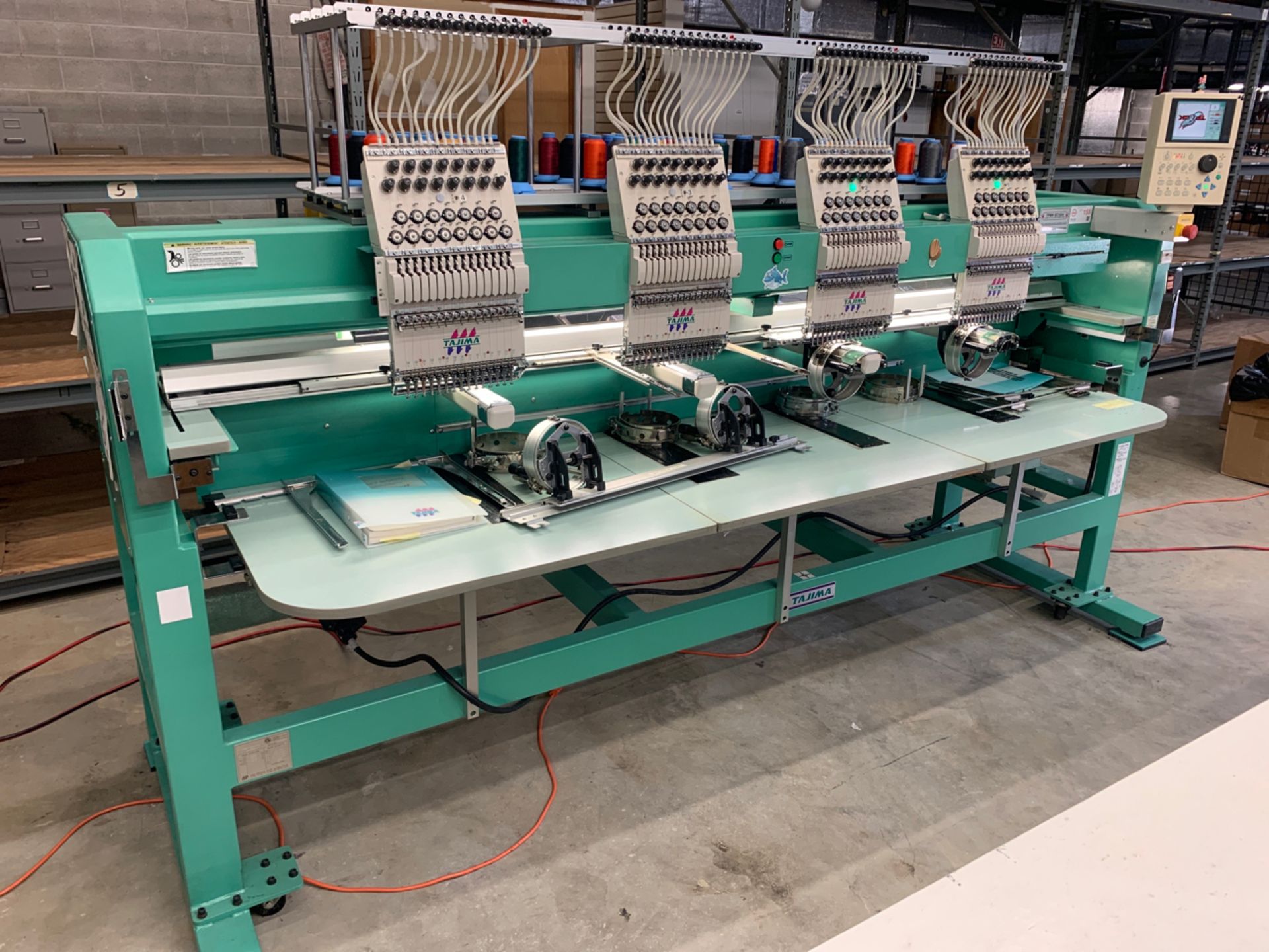 Tajima 4-Head Embroidery Machine TFMX-IIC1504 - Image 2 of 12