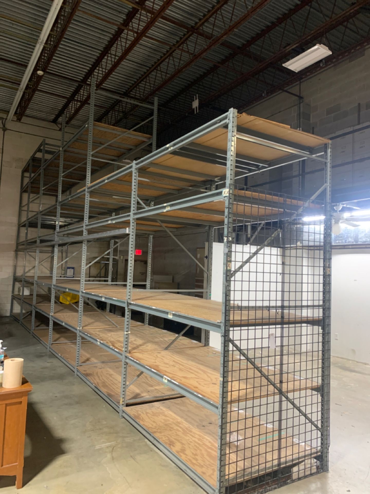 Lot of (6) Sections of Light Duty Pallet Racking