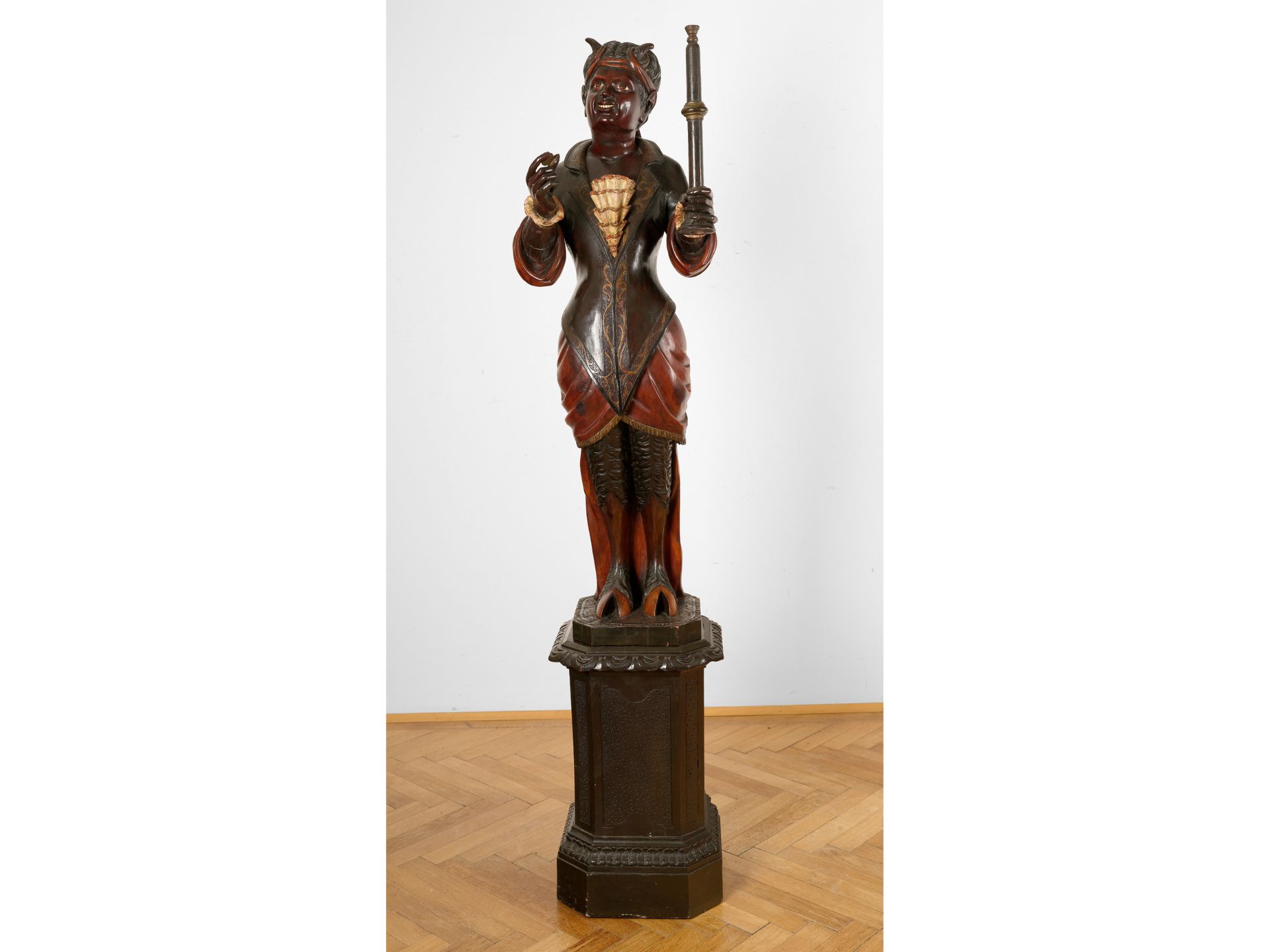 Lamp base in the form of a she devil, Italy/Venice, Around 1900