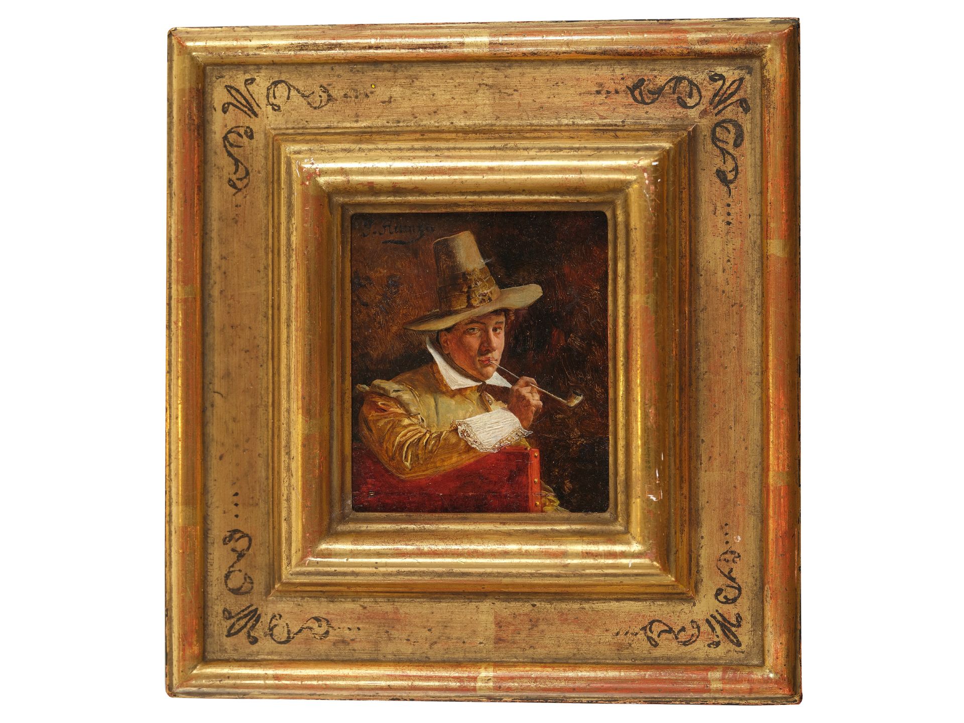 Johann Hamza, Teltsch 1850 - 1927 Wien, Der Pfeifenraucher - Bild 2 aus 4