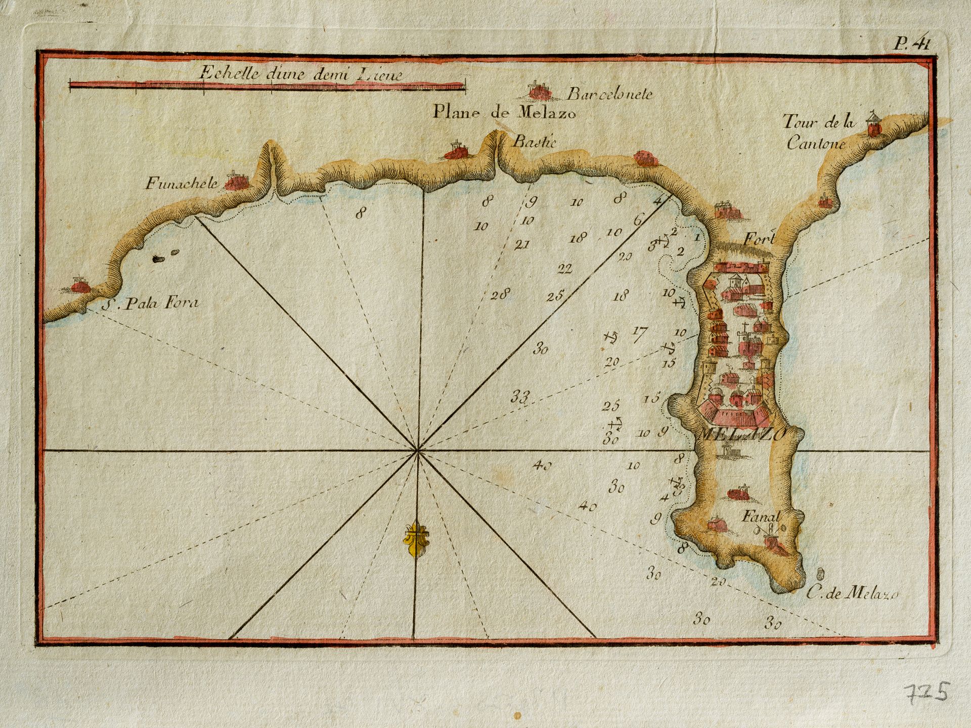 „Melazo“, Navigationskarte, 18. Jahrhundert?