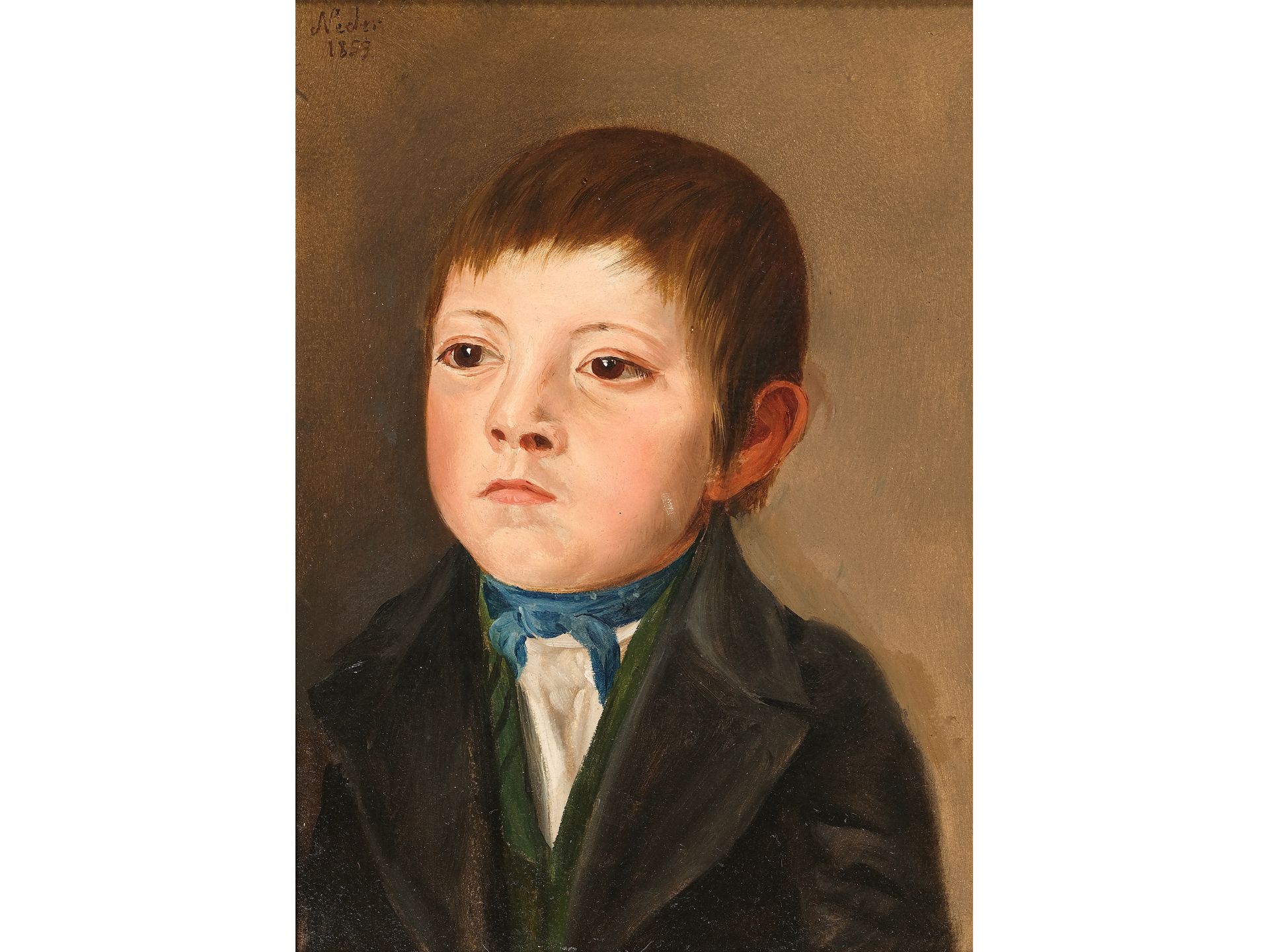 Johann Michael Neder, Wien 1807 - 1882 Wien, zugeschrieben, Knabenportrait