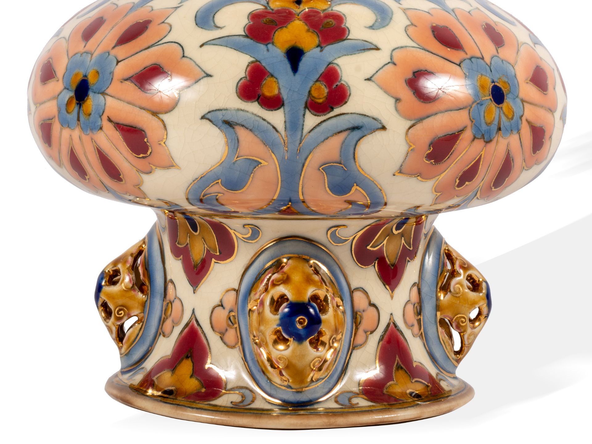 Vase, Zsolnay, Pécs, Um 1895/1900 - Bild 4 aus 7