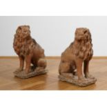 Paar sitzende Löwen, Italien, 18./19. Jahrhundert