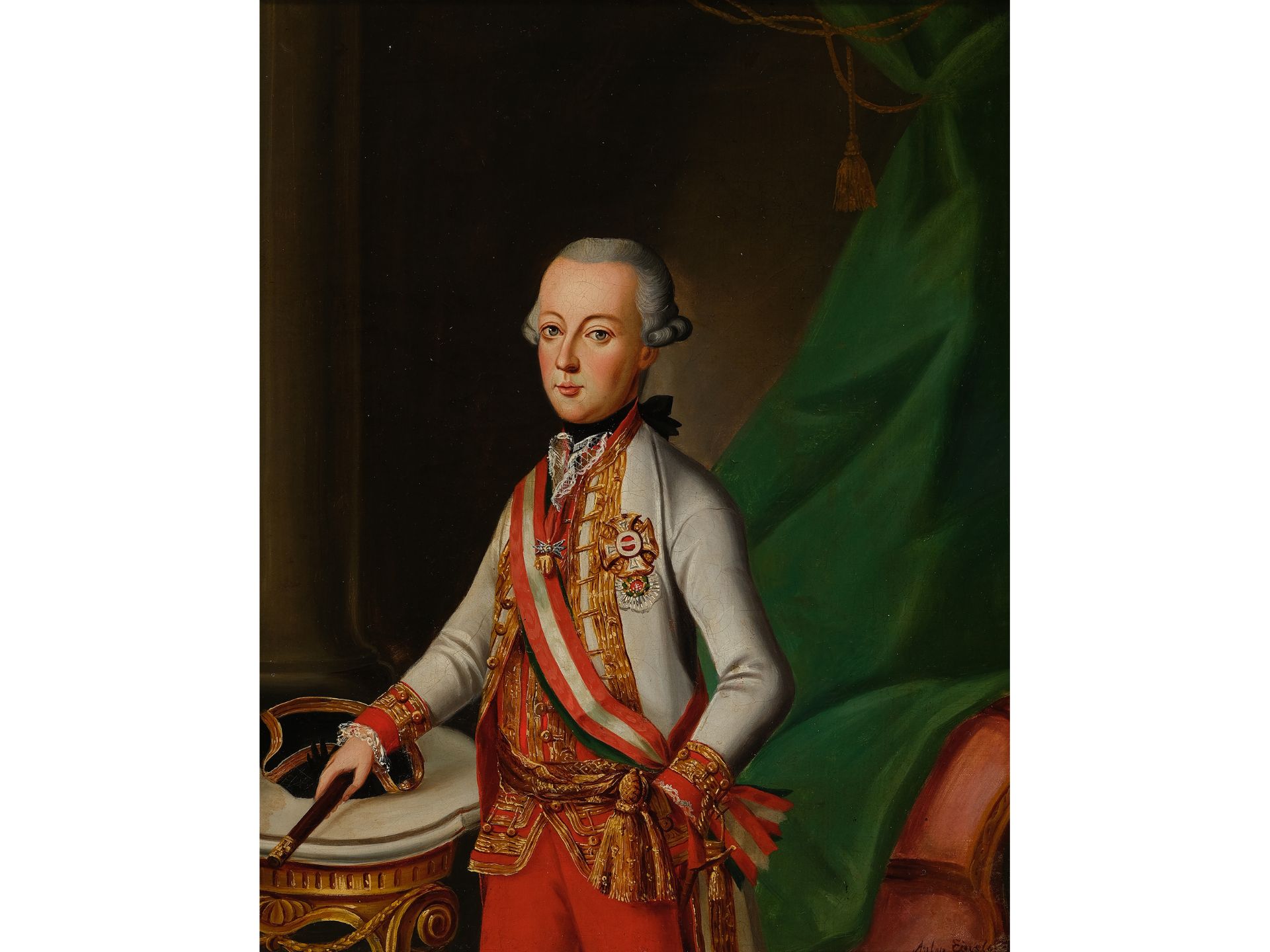 Anton Einsle, Vienna 1801 - 1871 Vienna, Attributed, Portrait Joseph II (1741-1790)