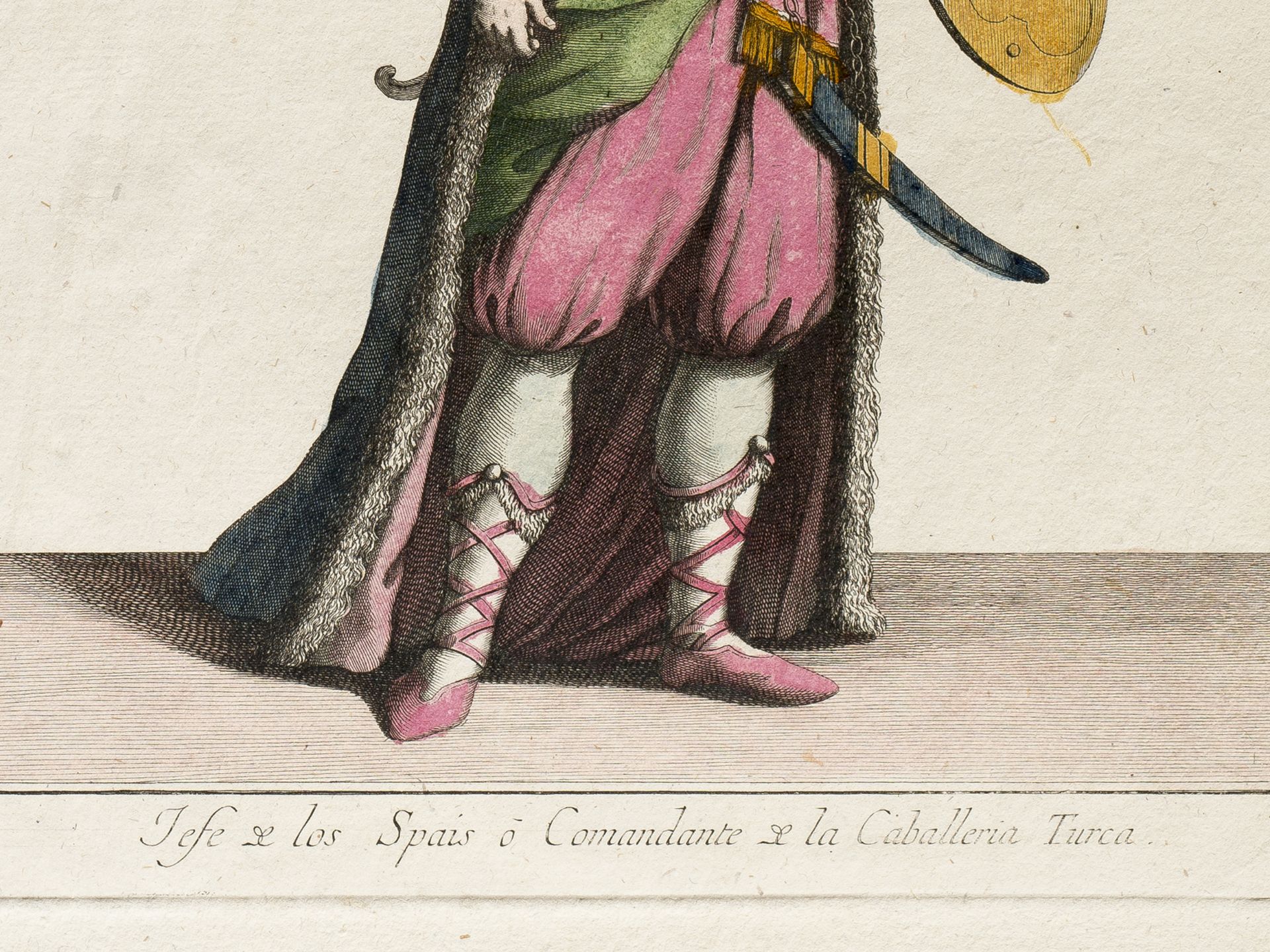 „Iefe de los Spais ó Comandante de la Caballeria Turce“, Aus einem Buch historischer Kostümstudien? - Bild 2 aus 2