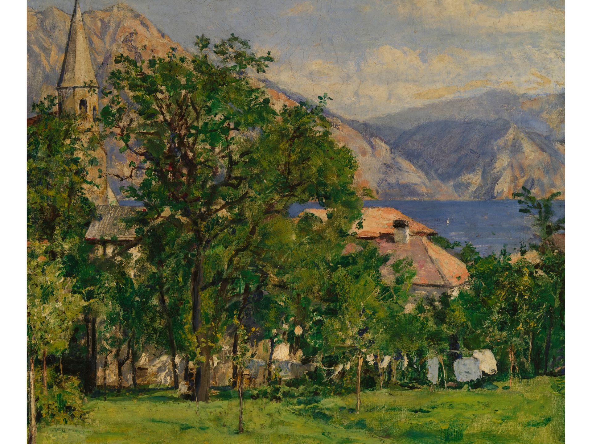 Johann Victor Krämer, Adamsthal 1861 - 1949 Wien, Blick auf Altmünster - Bild 3 aus 6