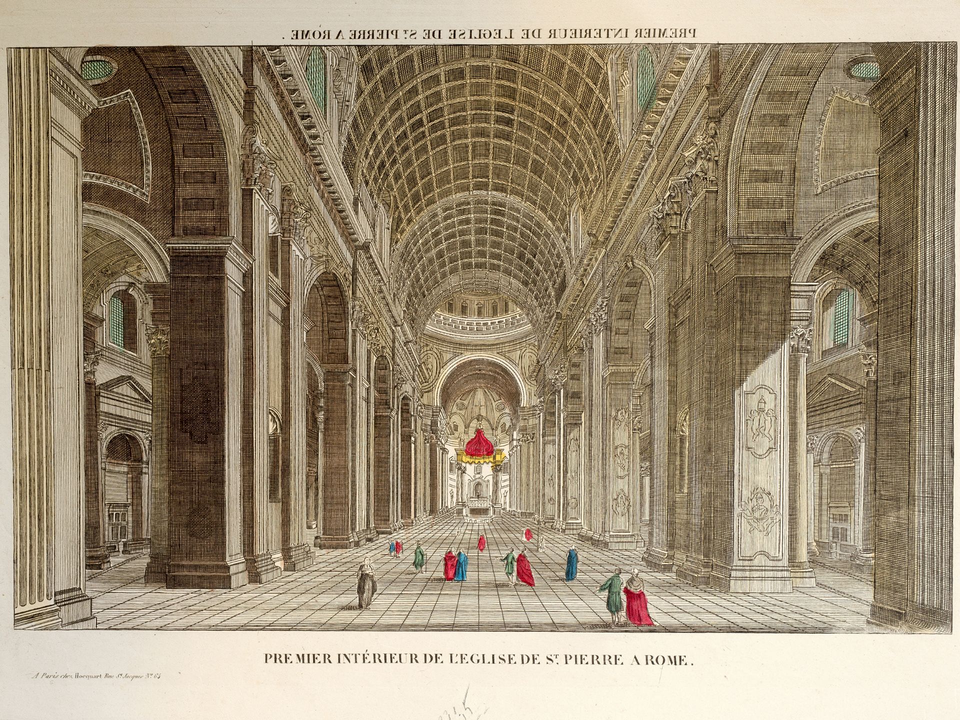 „Premier intérieur de l’eglise de S. Pierre a Rome“