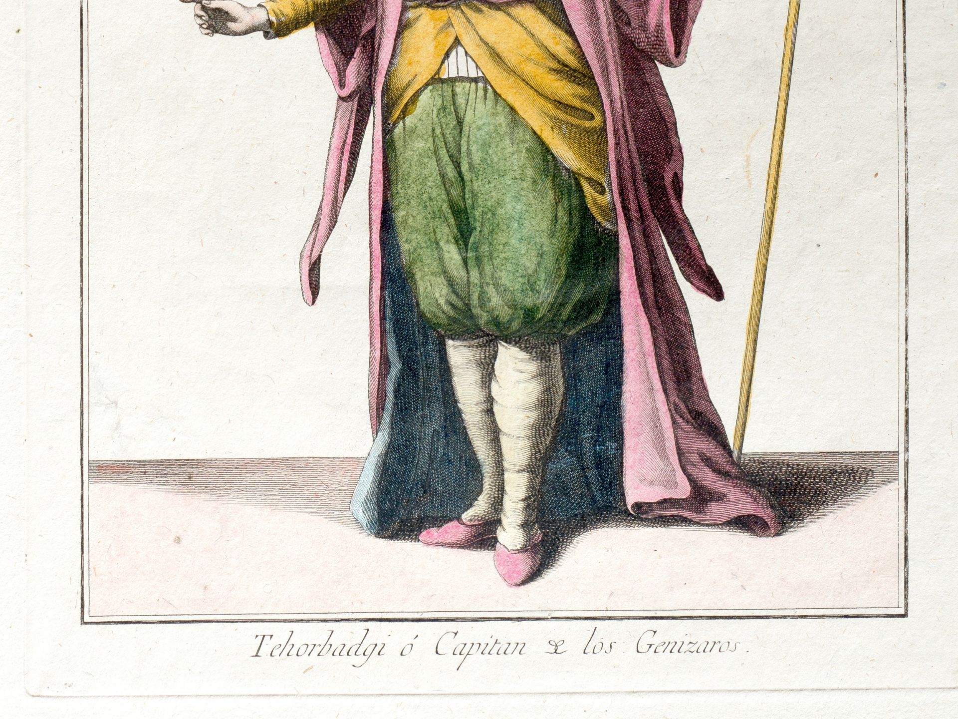 "Tehorbadgi ó Capitan de los Genizaros", From a book of historical costume studies?, Spain - Image 2 of 2