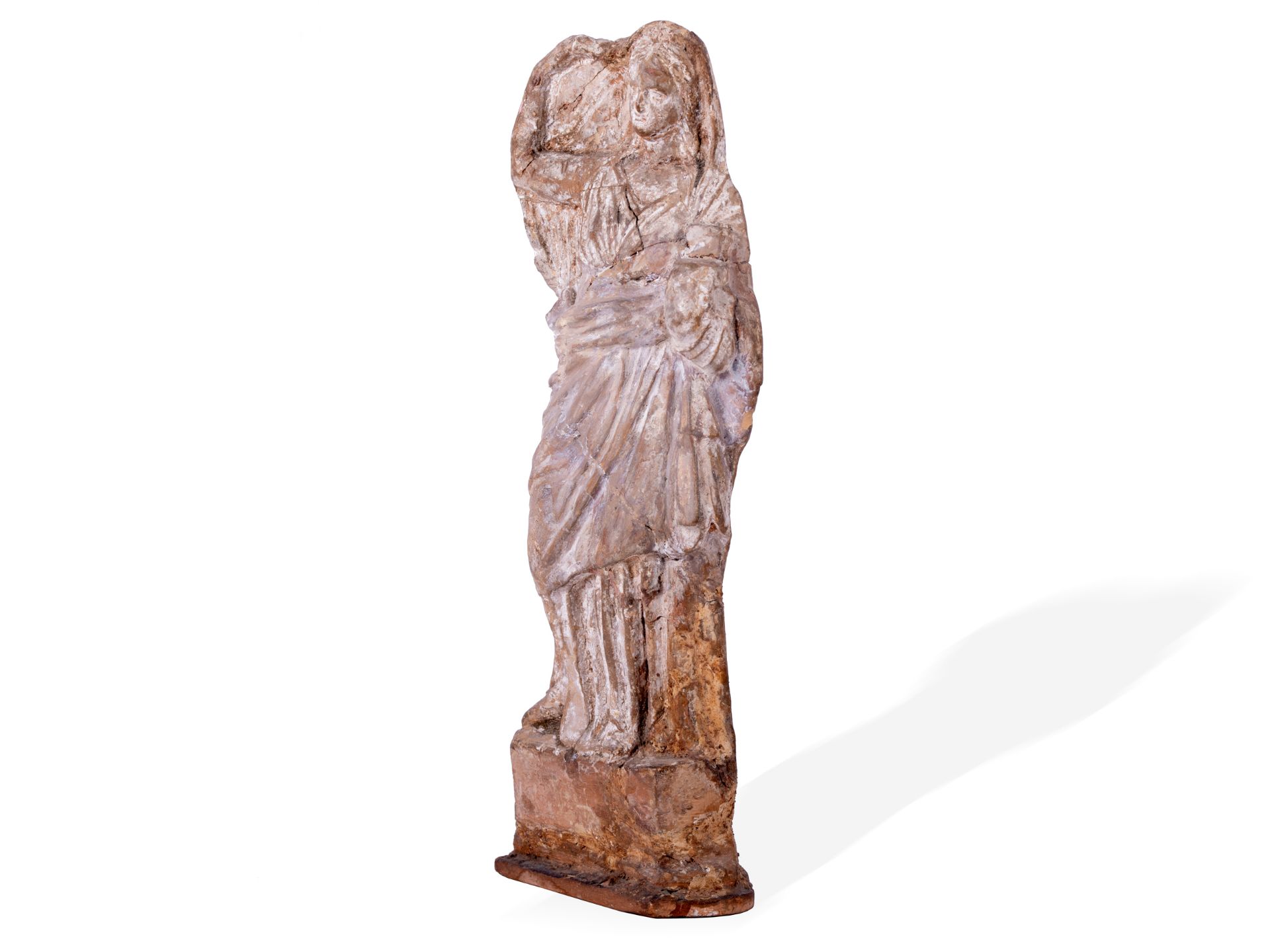 Figurine of a woman - sacrificer at cult, Greek/Hellenistic, 4./3. Century BC - Image 2 of 6