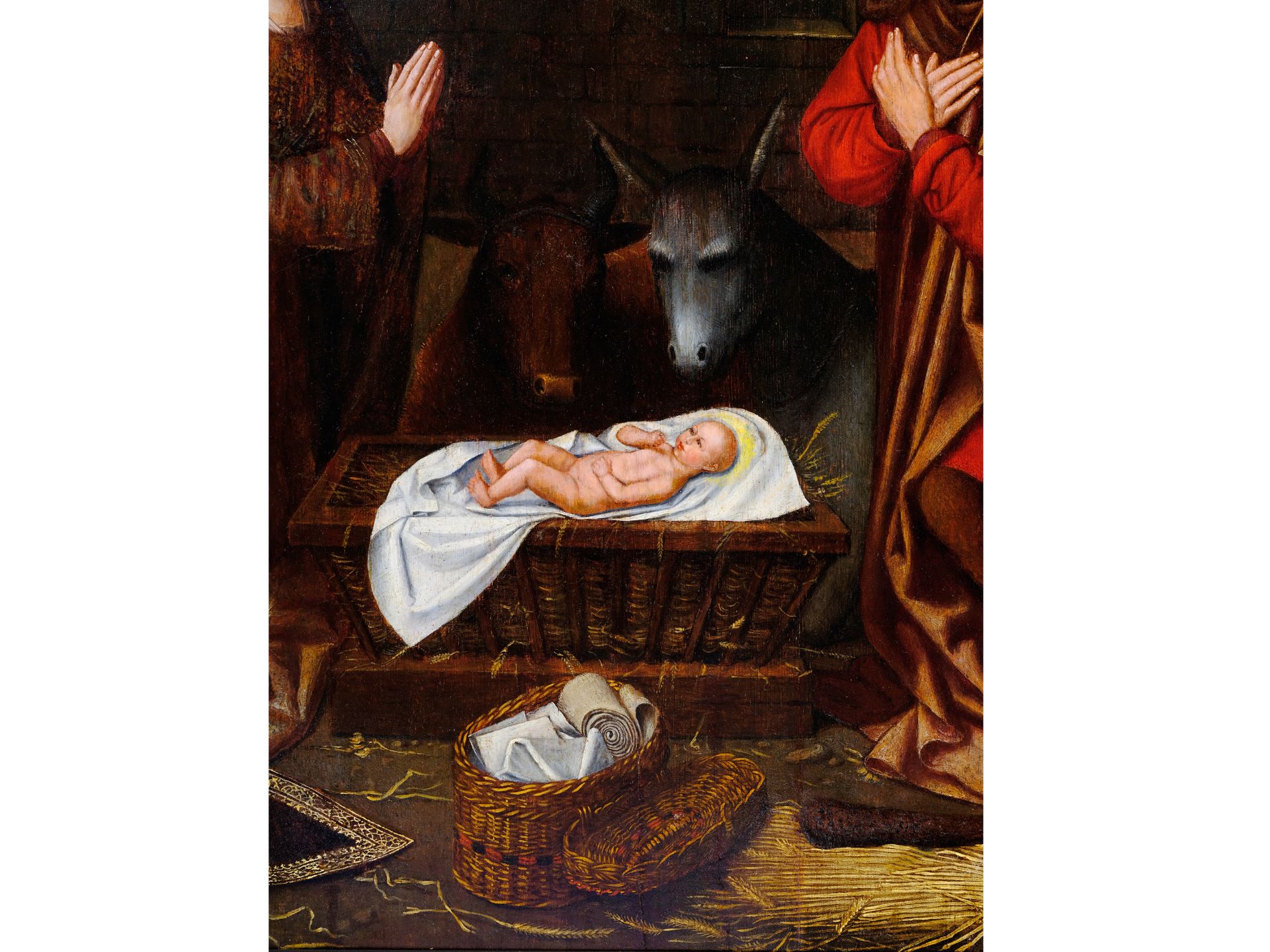 Ambrosius Benson, Milan 1495 - 1550 Flanders/Belgium, Adoration of the Child - Image 4 of 7
