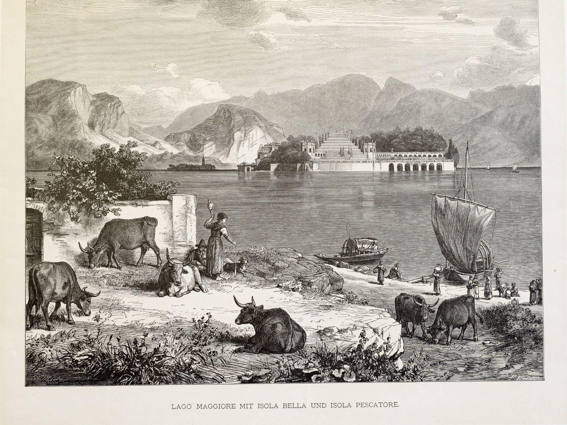 F. Bauer, Nachfolge, „Lago Maggiore mit Isola Bella und Isola Pescatore“