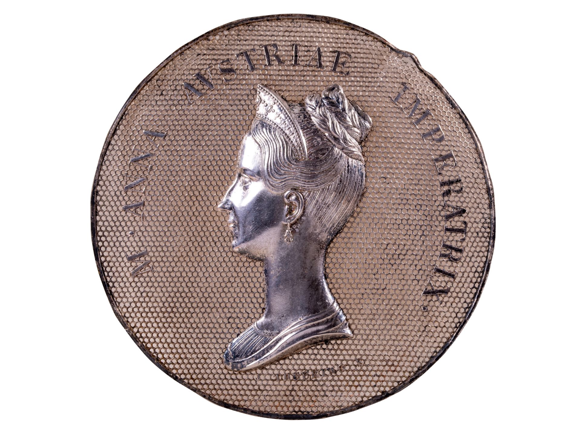 2 portrait reliefs, Ferdinandus I Austriae Imperator (1865-1927) &, M. Anna Austria Imperatrix - Image 7 of 14