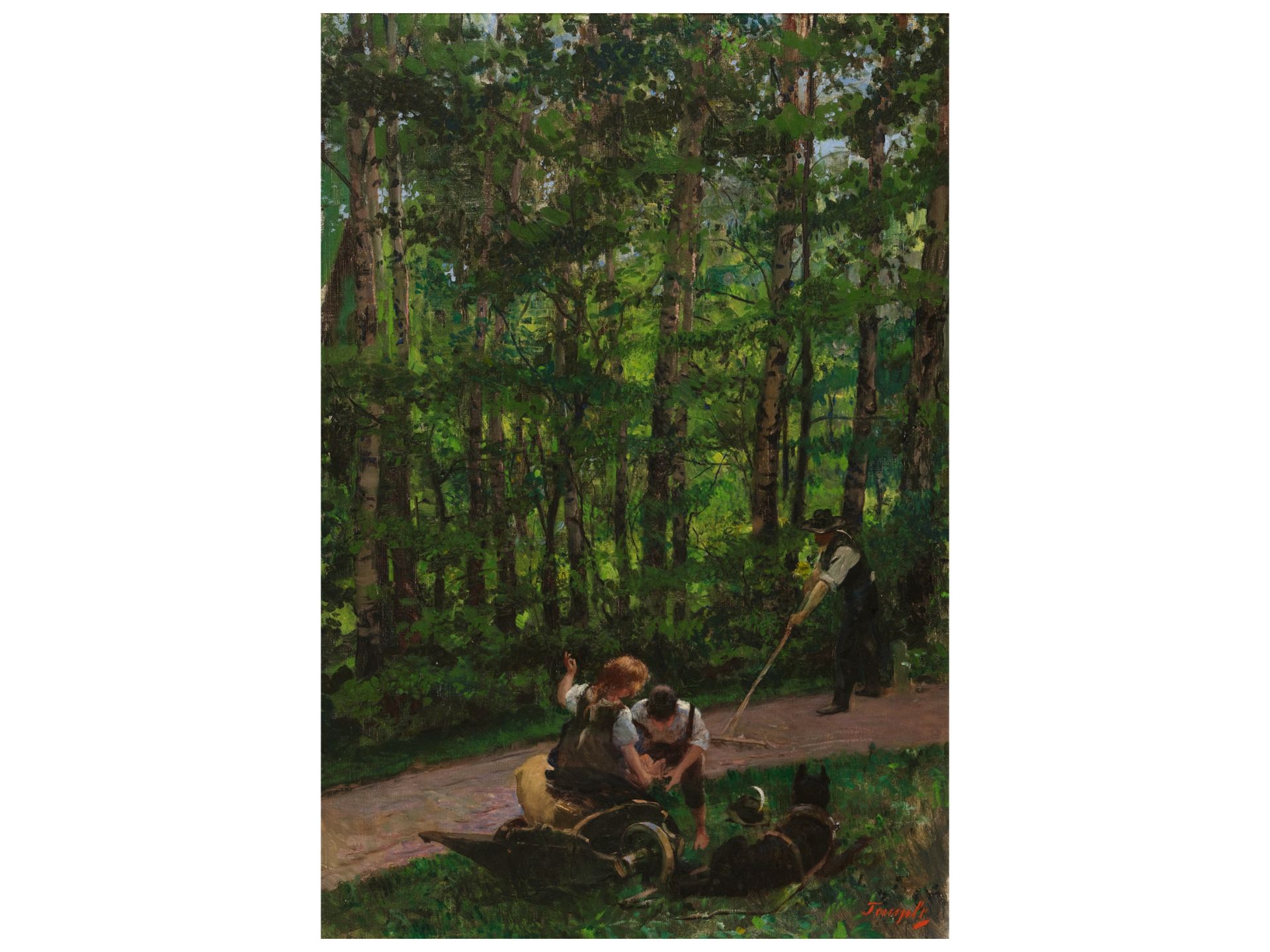 Hans Temple, Littau 1857 - 1931 Wien, Rast im Wald