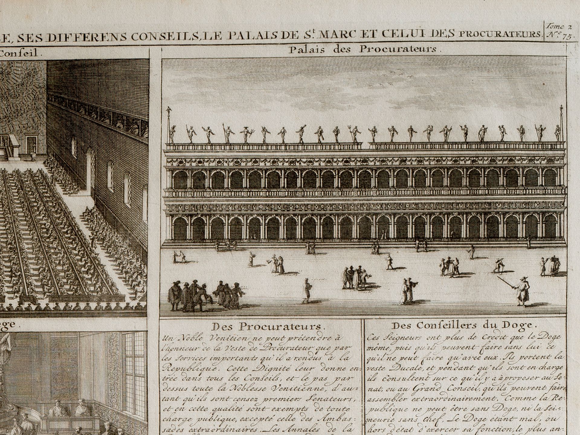 H. Chatelain, Copperplate, Carte du Gouvernement civil et politique de la Republique de Venise - Image 5 of 9