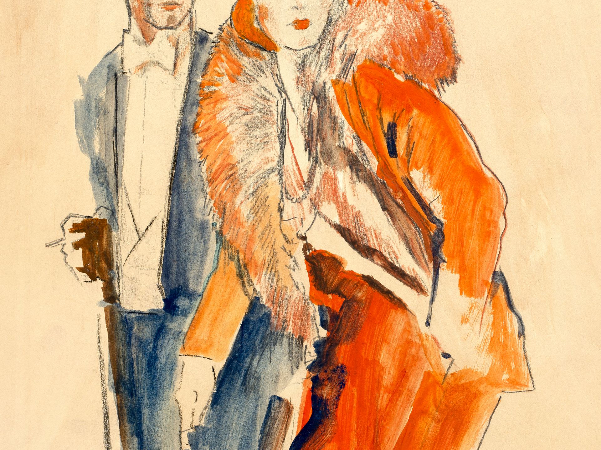 Aris Bacci, Bologna 1894 - 1948 New York, Fashion drawing - Image 4 of 5