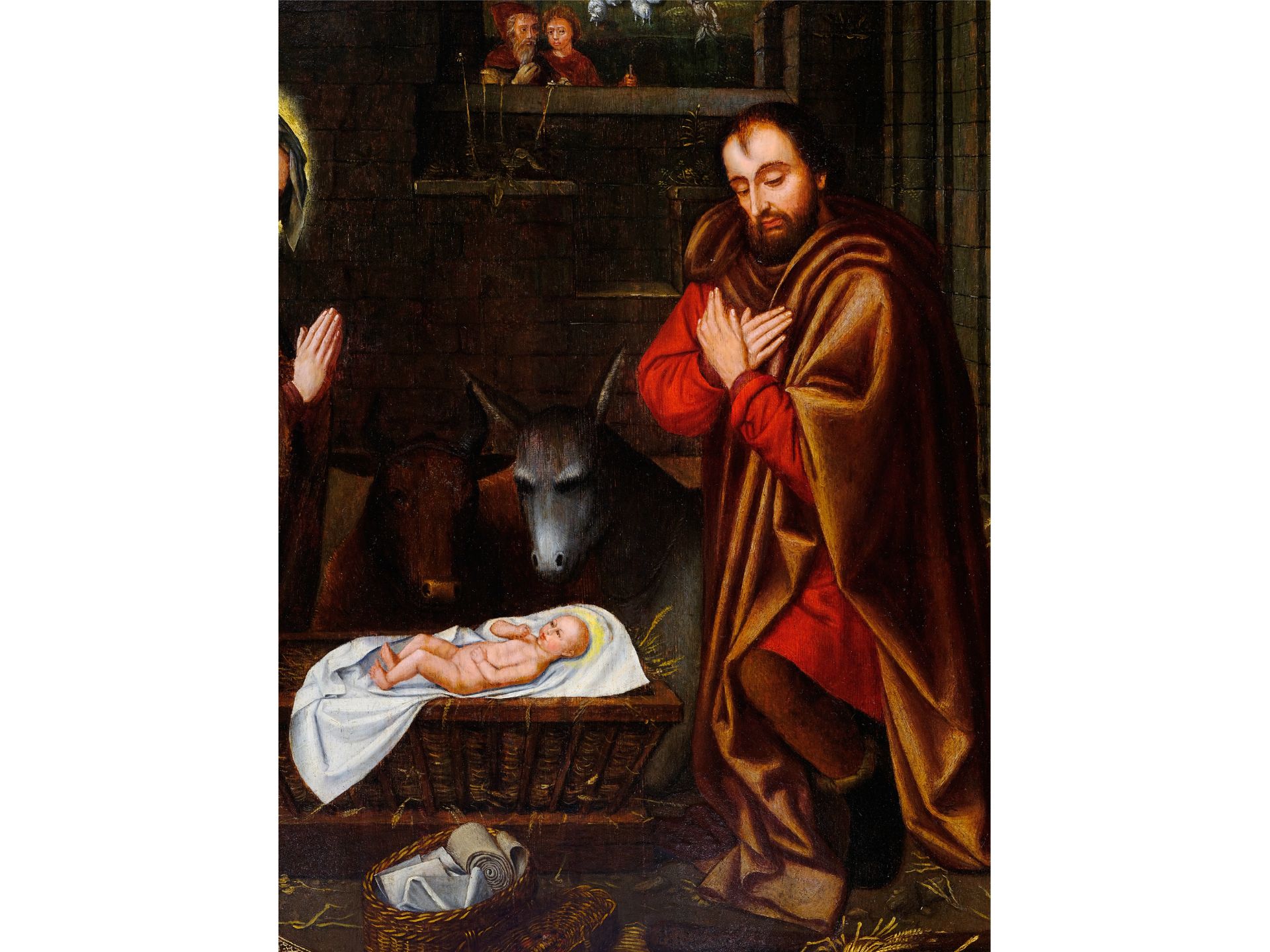 Ambrosius Benson, Mailand 1495 – 1550 Flandern/Belgien, Anbetung des Kindes - Bild 6 aus 7