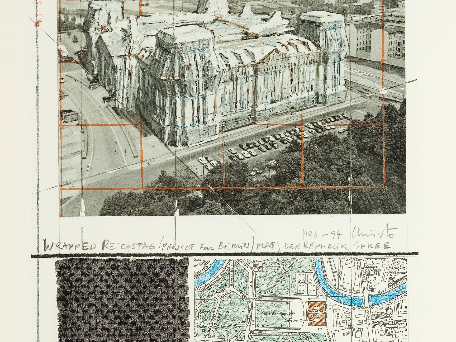 Christo Vladimirov Javacheff, Gabrovo 1935 - 2020 New York, "Berlin Reichstag" - Image 2 of 4