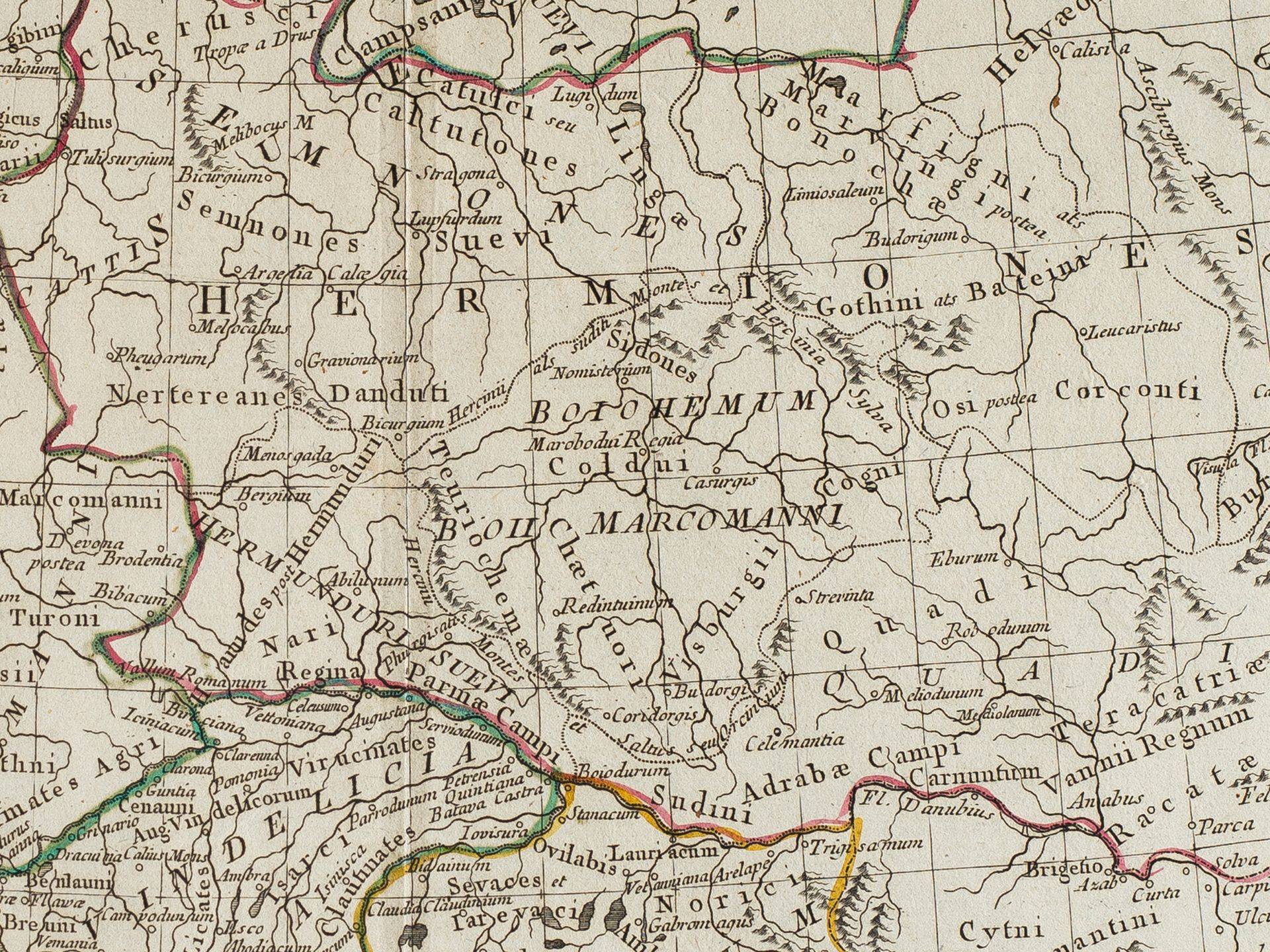 Germania Antiqua, Venetiis 1785, Kupferstichkarte - Bild 5 aus 6