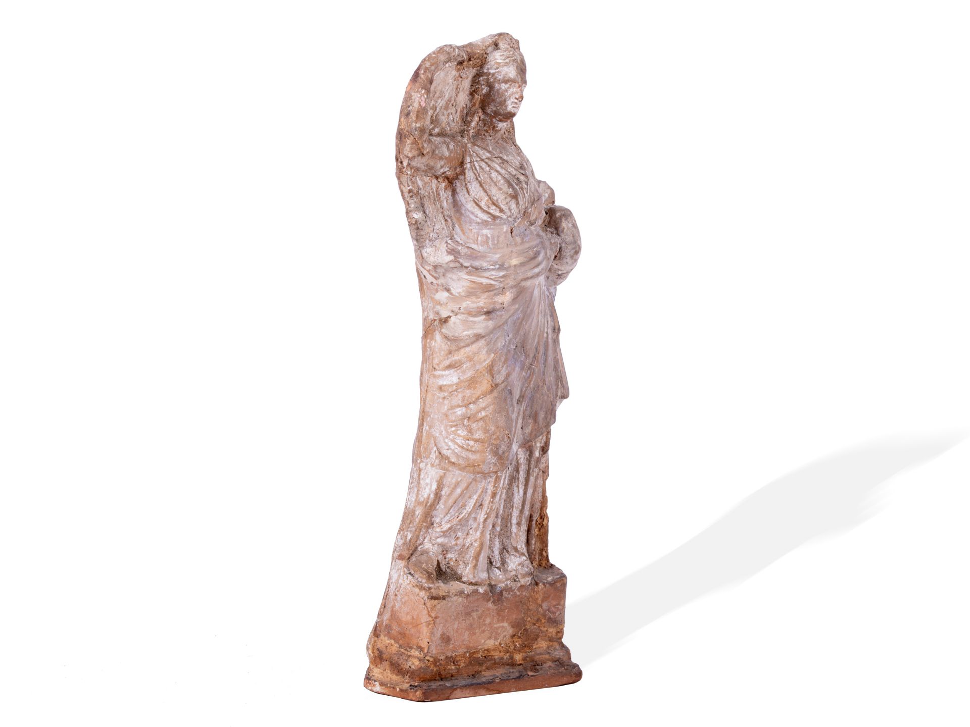 Figurine of a woman - sacrificer at cult, Greek/Hellenistic, 4./3. Century BC - Image 3 of 6