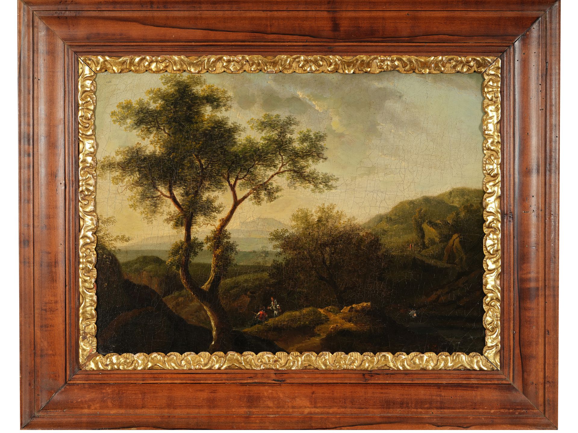 Christian Hilfgott Brand, Frankfurt on the Oder 1695 - 1756 Vienna, Attributed, Classical landscape - Image 2 of 3