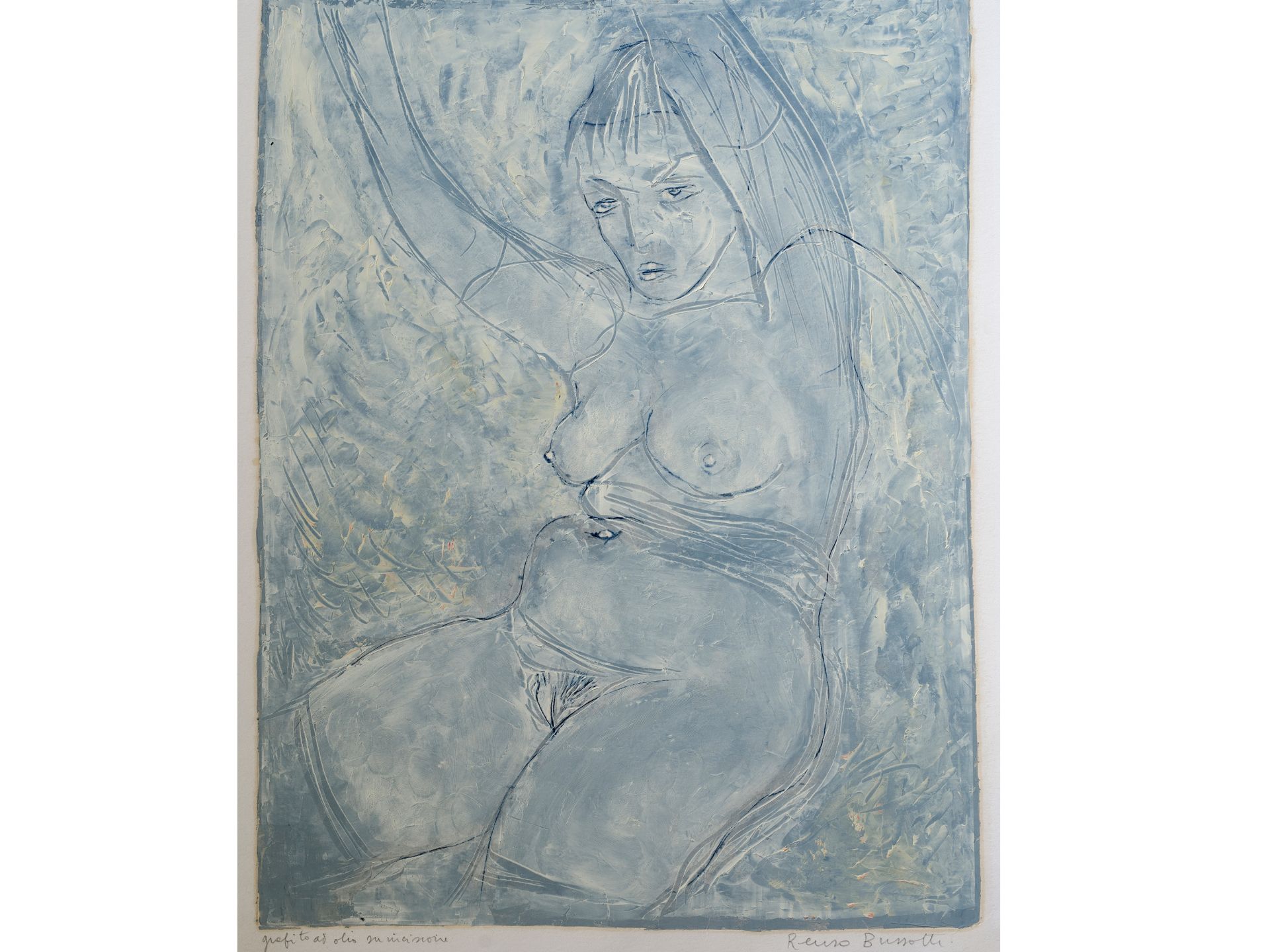 Renzo Bussotti, Italien, 1925 – 2017, „Frauenakt in Blau“