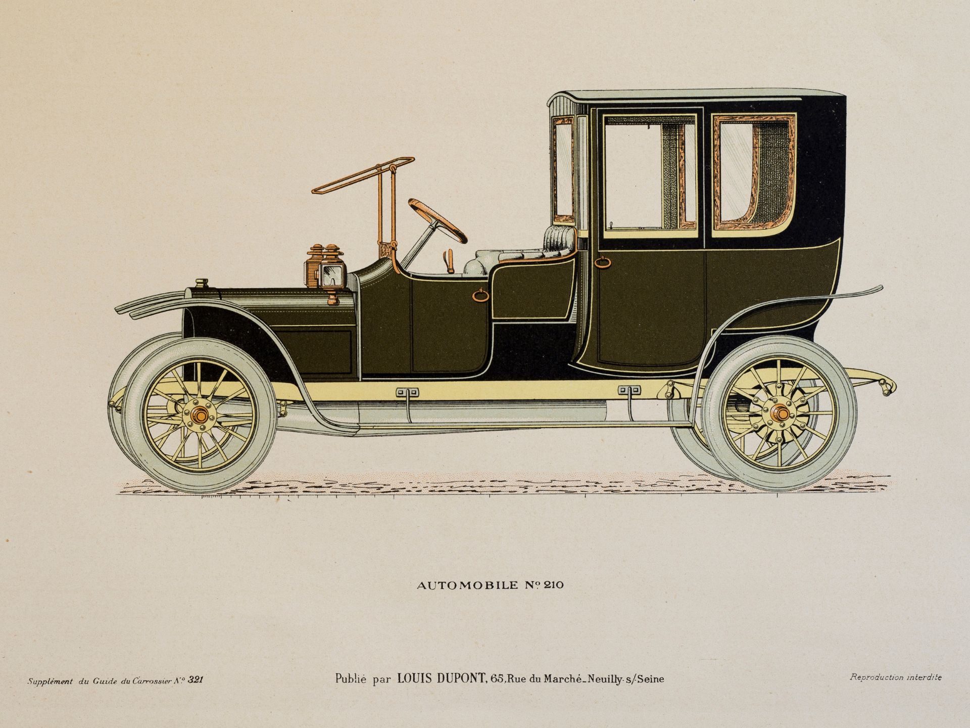 "Automobile No. 210", From "Guide du carrossier”, Paris - Image 2 of 2