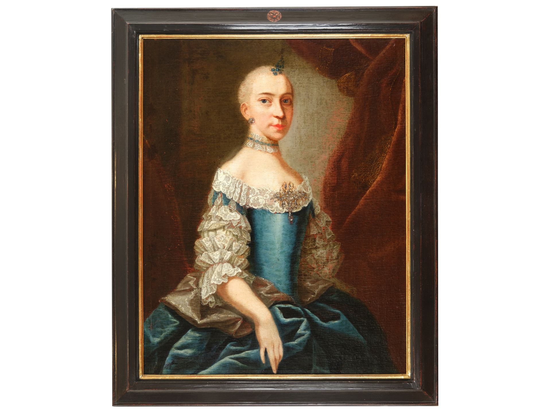 Unbekannter Maler, Portrait von Erzherzogin Marie Christine - Bild 2 aus 5