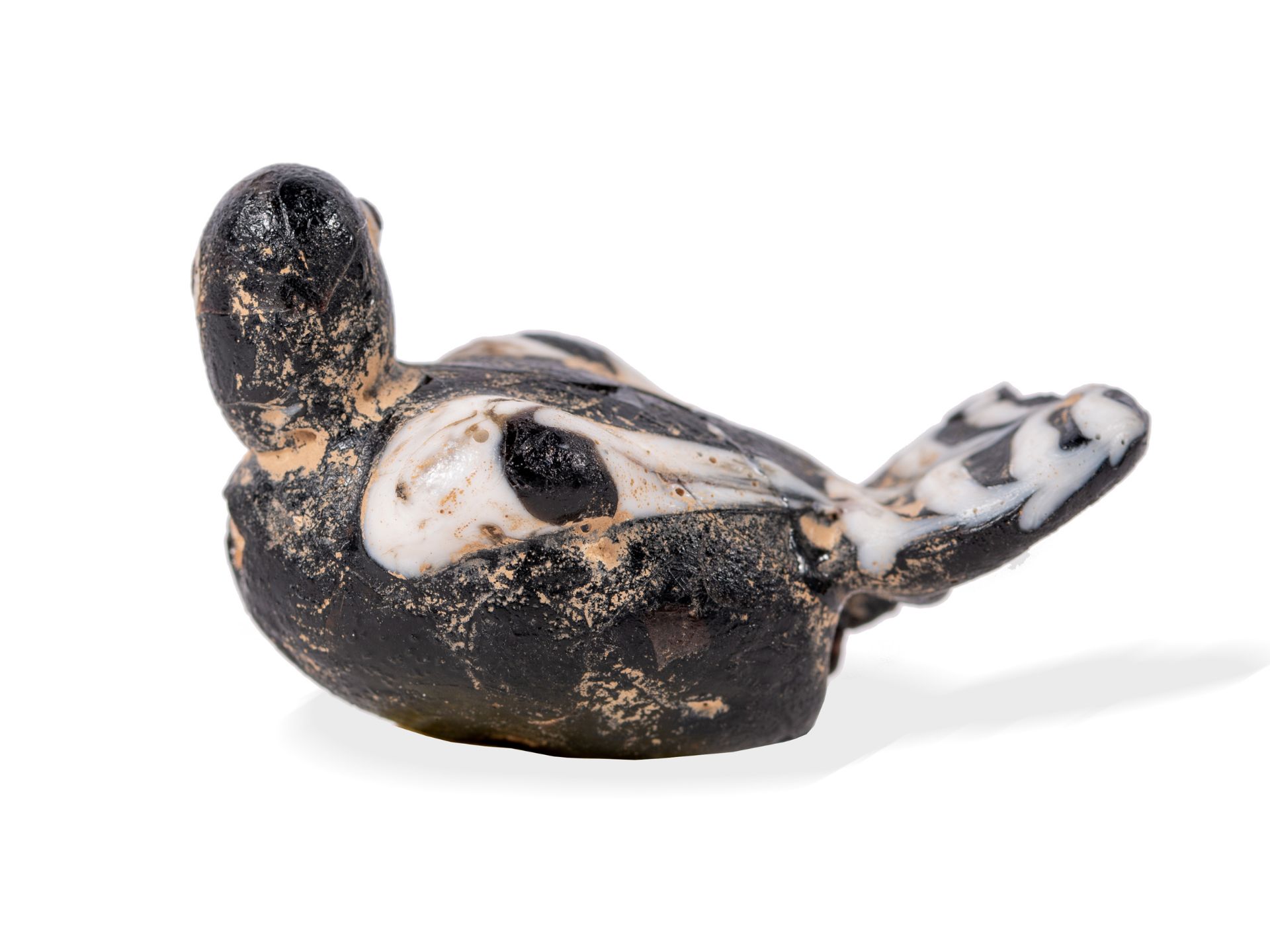 Phoenician sand core glass, In the form of a bird - Image 7 of 8