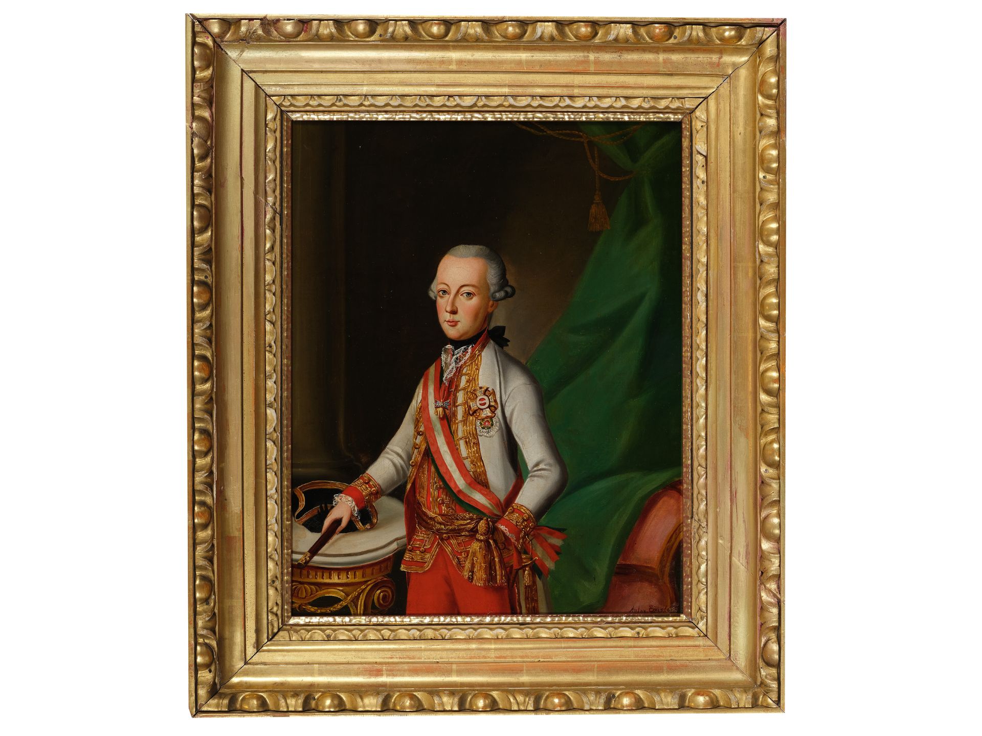 Anton Einsle, Vienna 1801 - 1871 Vienna, Attributed, Portrait Joseph II (1741-1790) - Image 2 of 4